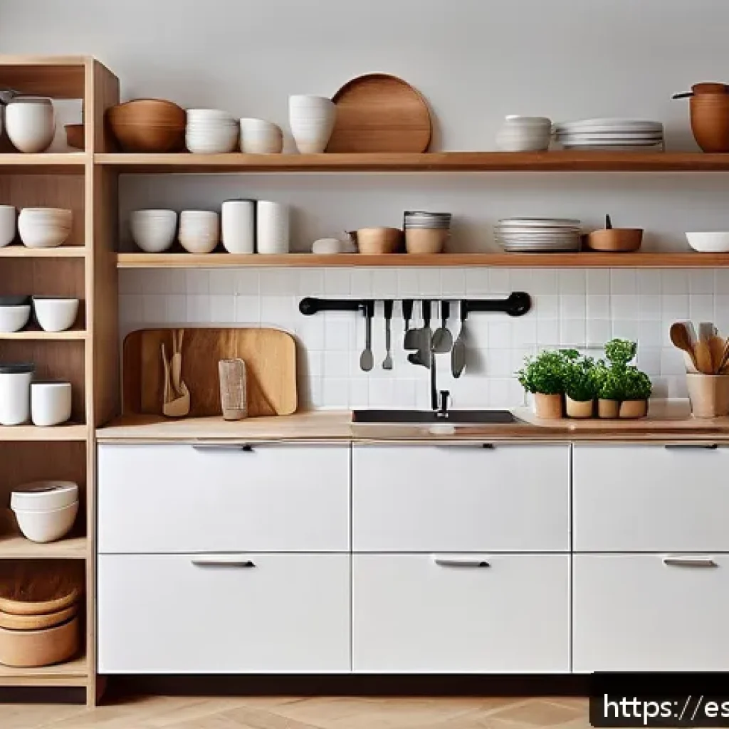 디저트 전문가의 작업 환경 개선 방법 - A bright, modern kitchen workspace designed for pastry making, featuring clearly separated zones for...